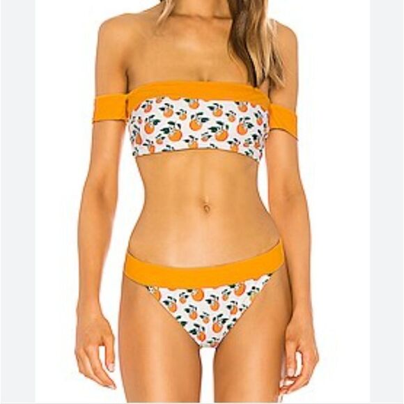 Flagpole Arden Bikini Set in Orange Blossom & Tang Nwt - Picture 6 of 6